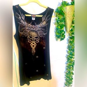 Womens HARLEY DAVIDSON Steel Freedom embellished tunic
